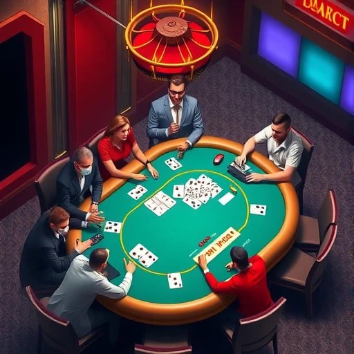 365mmr ဂိမ်းလော်ဘီ Baccarat Table ဂိမ်းကစားနေသော မြင်ကွင်း